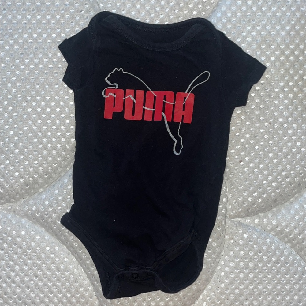 Puma Kids Black and Red One Piece